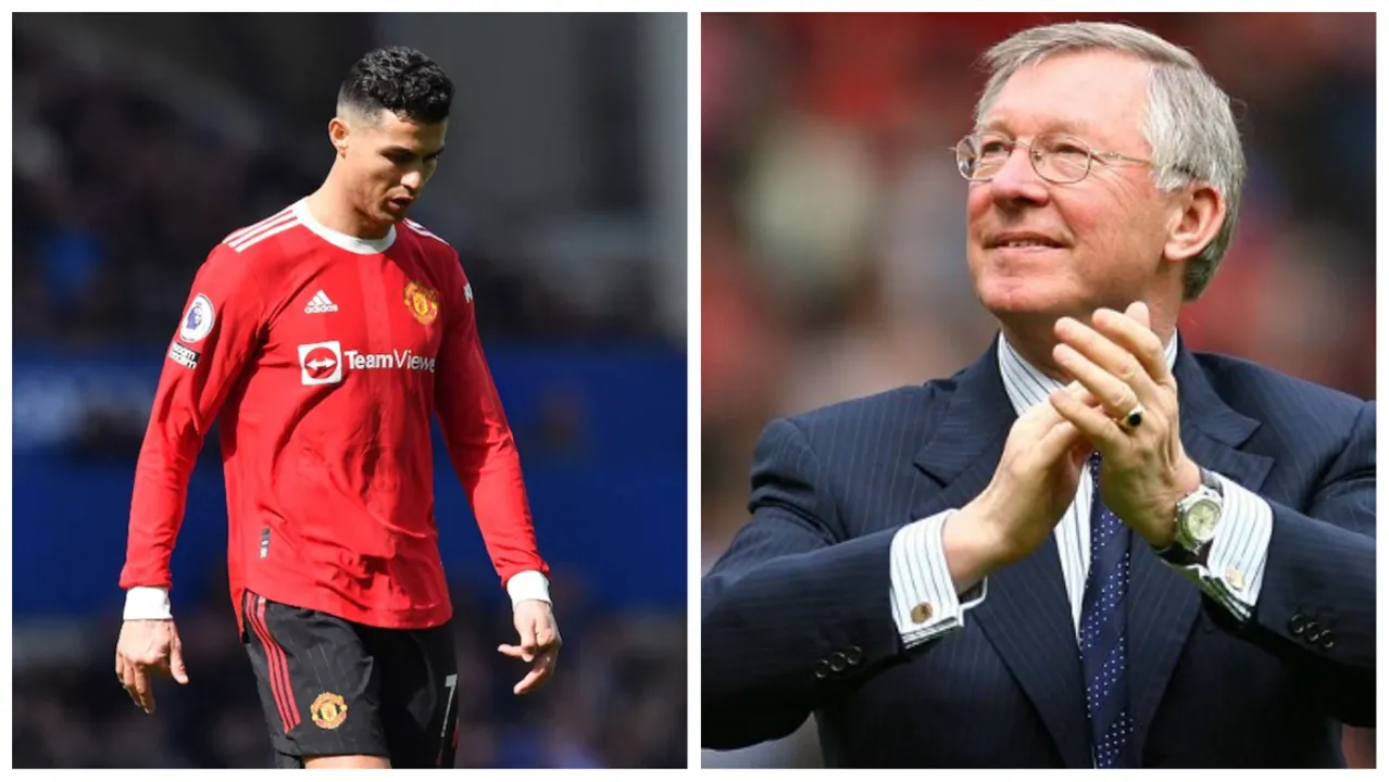  Was Alex Ferguson part of CR7's meeting with Ten Hag over his Man Utd future? Photograph:(AFP) 