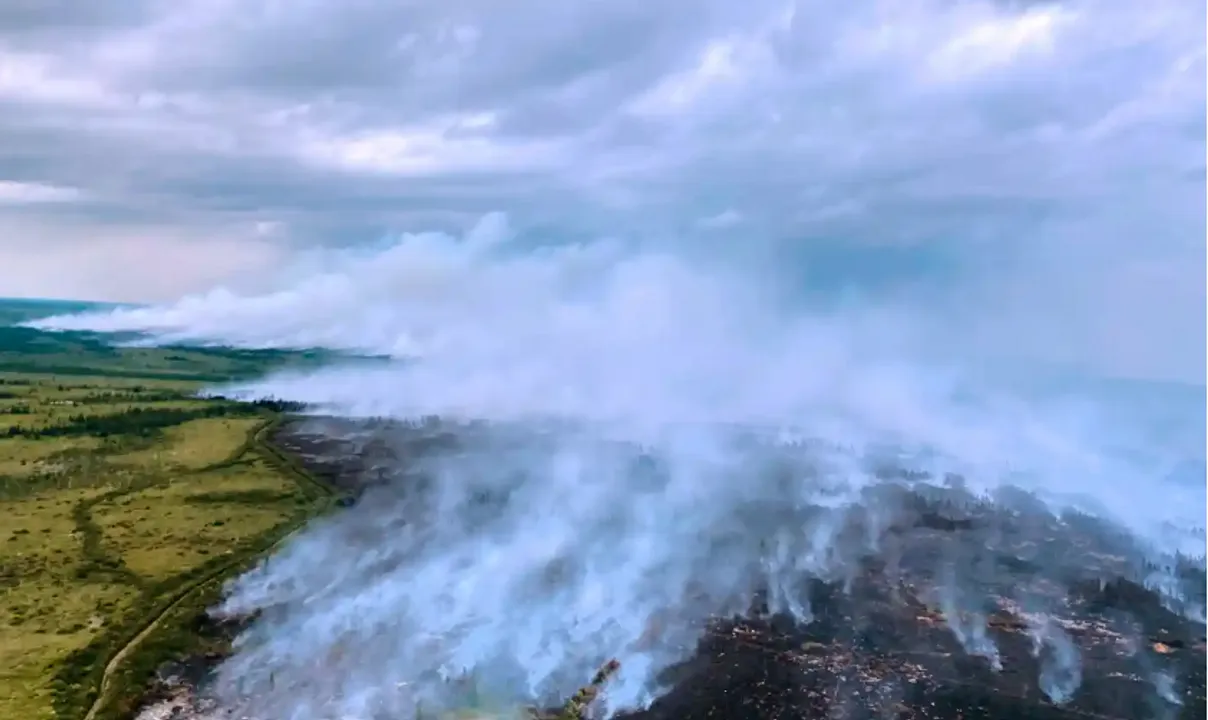  Wildfire photograph released by Government of Newfoundland and Labrador Photograph:(Others) 