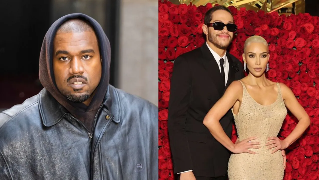  Kanye West (left) Kim Kardashian and Pete Davidson (right) Photograph:(Others) 