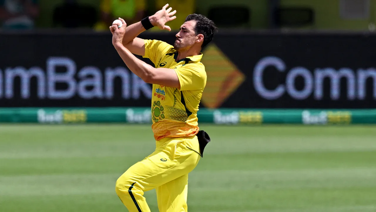  Mitchell Starc completed 200 wickets in ODIs on Saturday. Photograph:(AFP) 