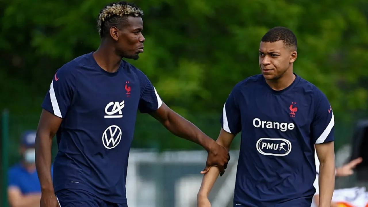  Paul Pogba admitted to using witchcraft but not to cast a spell on Kylian Mbappe. Photograph:(AFP) 