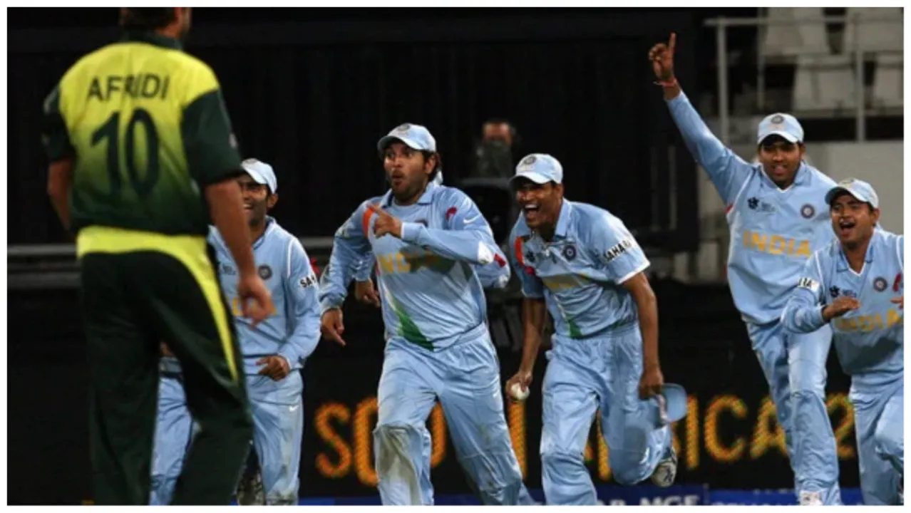  On this day, '07 - When India-Pak were involved in epic bowl-out clash in T20WC Photograph:(AFP) 