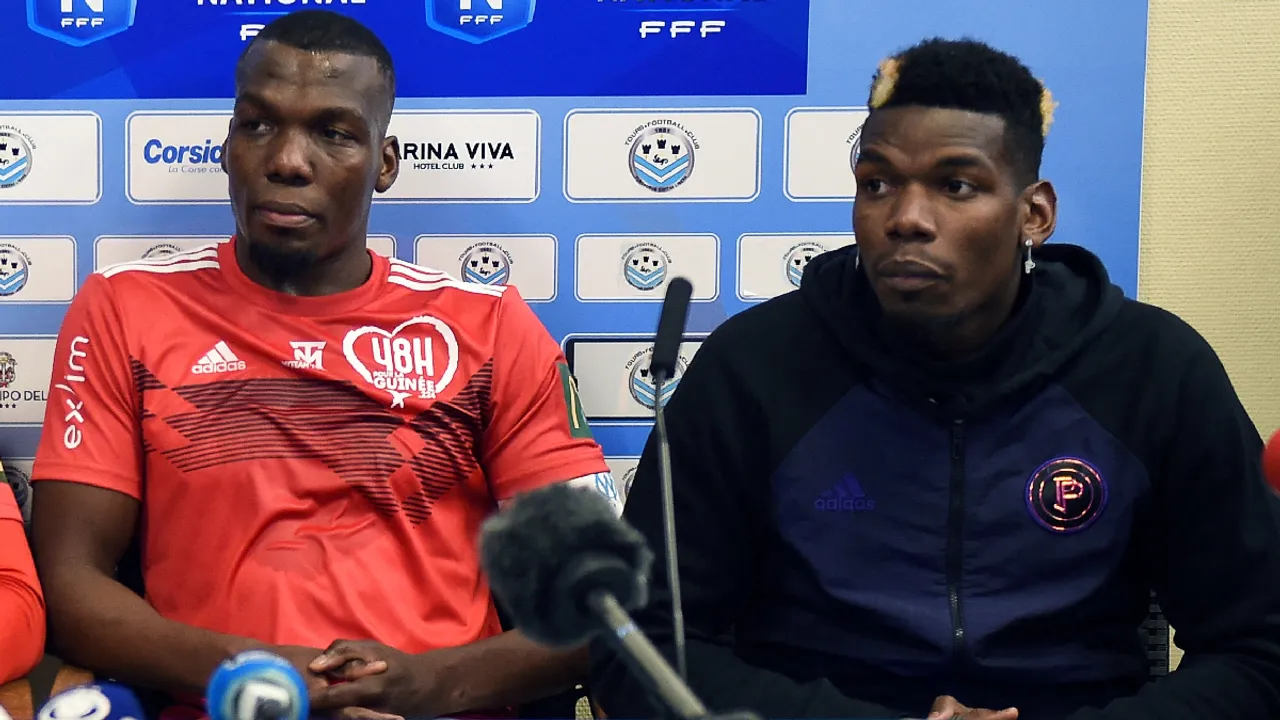  Paul Pogba's brother Mathias has been detained by the French police. Photograph:(AFP) 