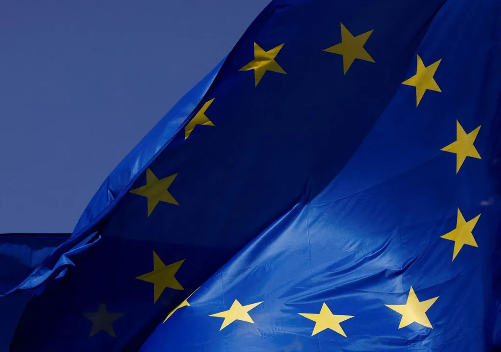  European Union flag Photograph:(Reuters) 