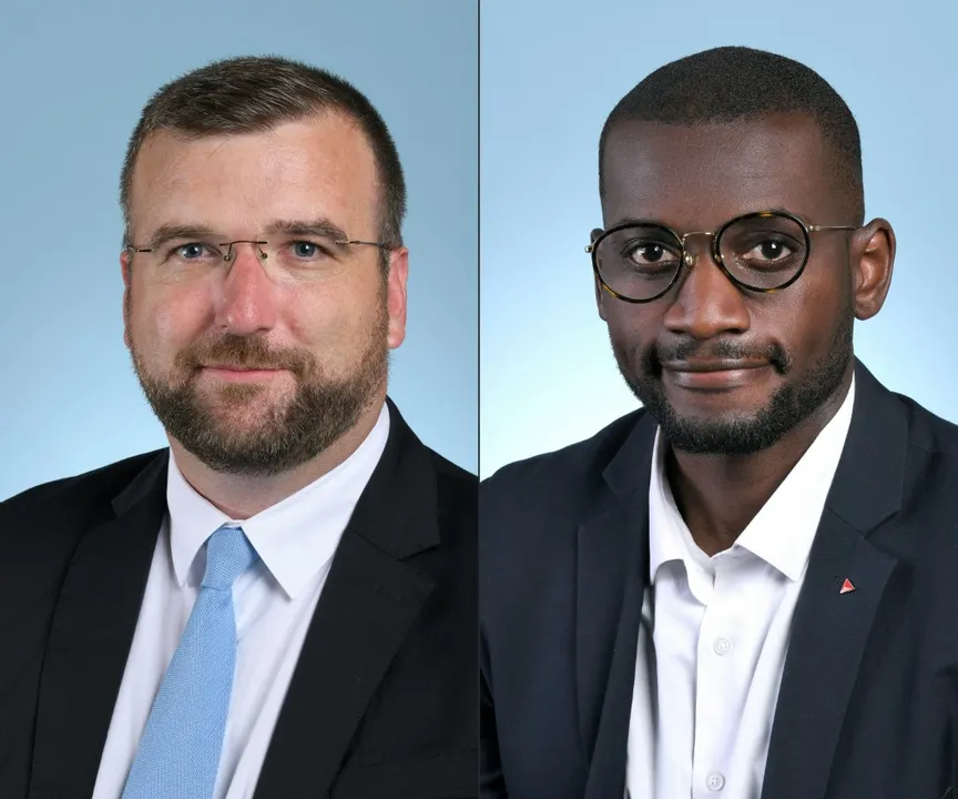  (L) GrÃ©goire de Fournas censured for racist remarks when Carlos Martens Bilongo was speaking  Photograph:(AFP) 