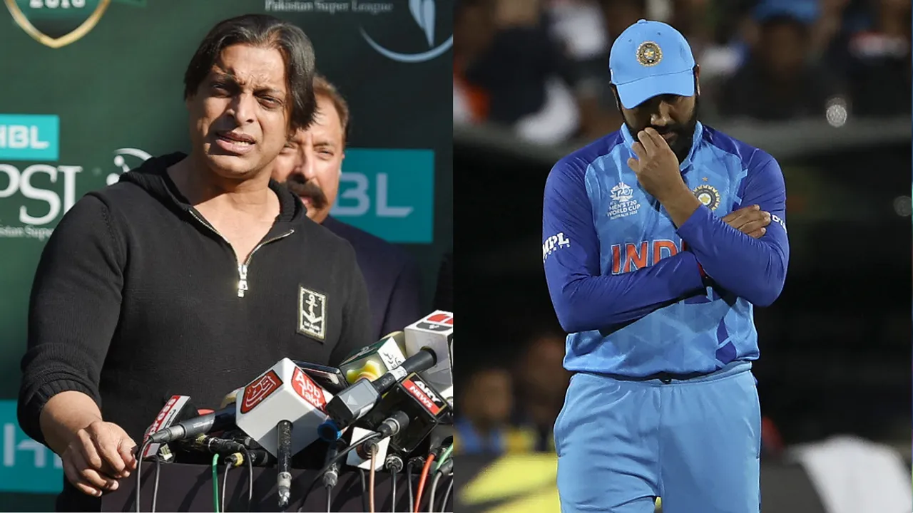  Shoaib Akhtar critocised Rohit Sharma after India's exit from T20 World Cup 2022. Photograph:(AFP) 