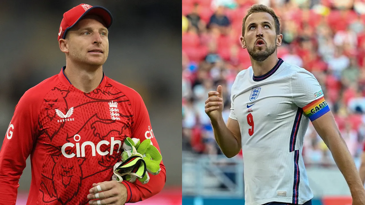  Jos Buttler feels England's success in T20 World Cup can inspire Harry Kane & Co. Photograph:(AFP) 