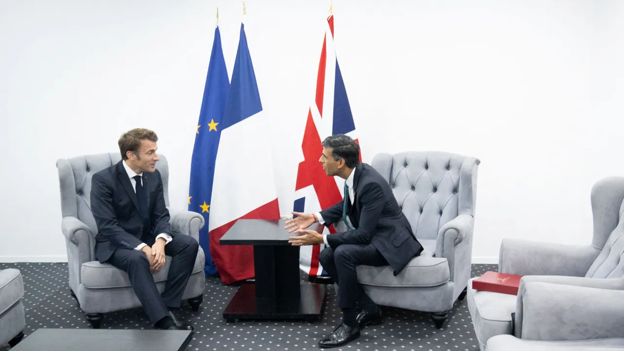  British Prime Minister Rishi Sunak meets with the President of France, Emmanuel Macron Photograph:(Reuters) 