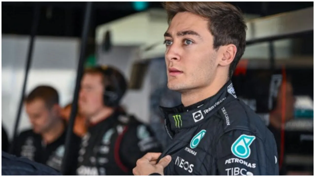  Mercedes driver George Russell secures the win at Austria Grand Prix Photograph:(AFP) 