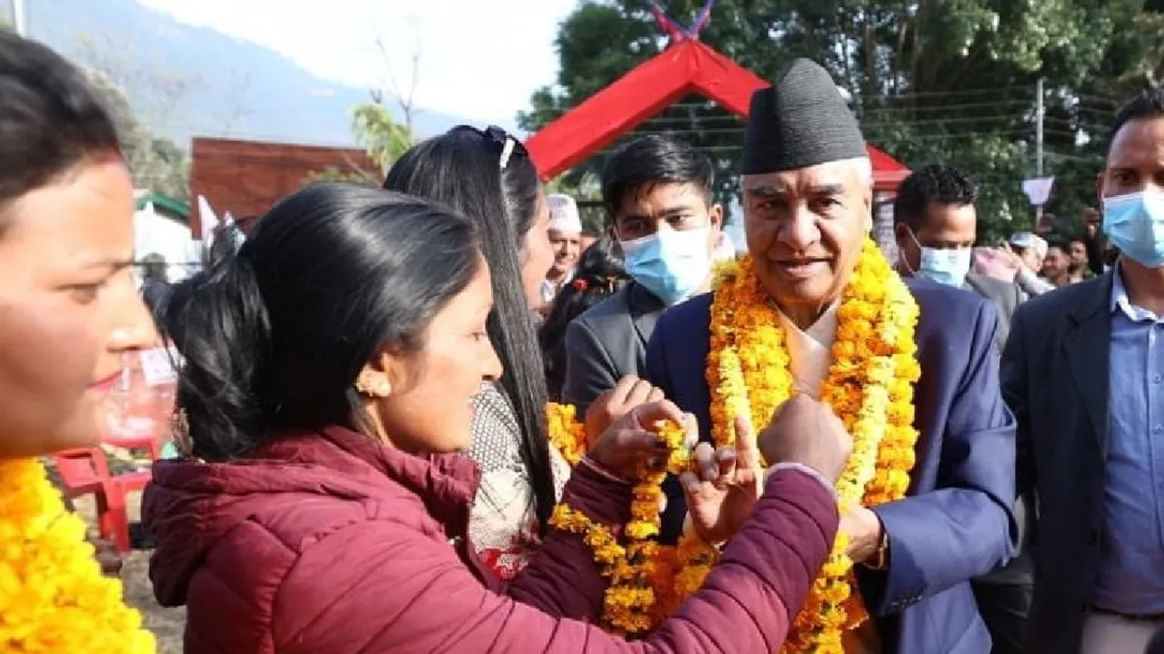  Prime Minister Sher Bahadur Deuba during election trail  Photograph:(X) 