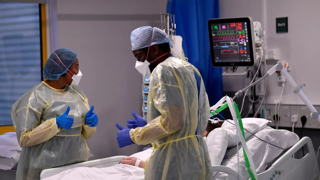  UK nurses strike Photograph:(Reuters) 