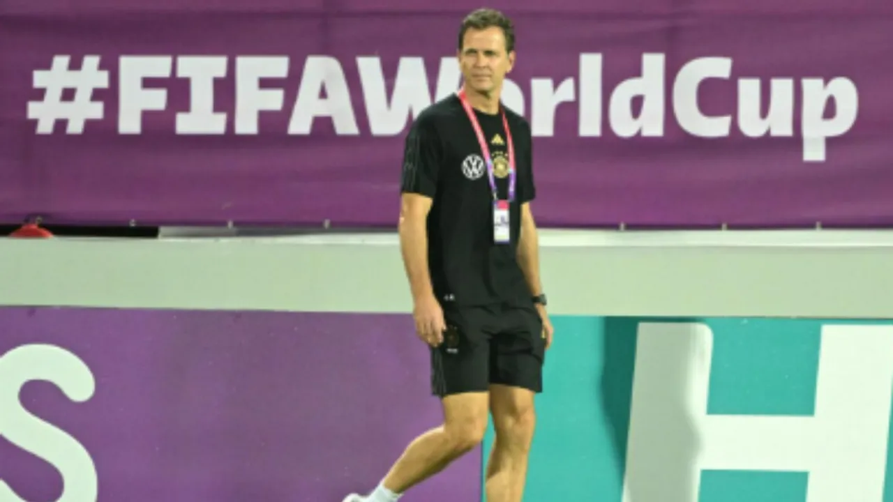  Oliver Bierhoff has become the first casualty of Germany's disastrous World Cup performance  Photograph:(AFP) 