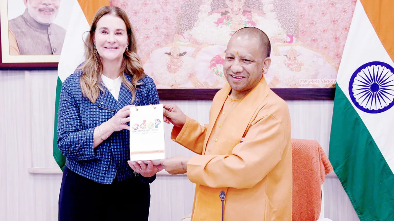  Melinda Gates showers praises on UP government's Coronavirus vaccination program Photograph:(X) 