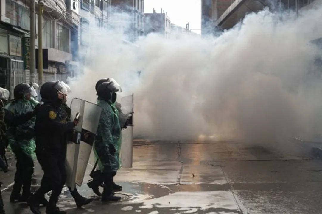  peru clash Photograph:(AFP) 