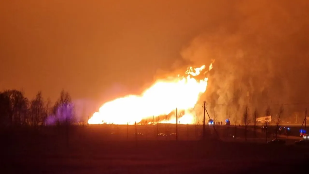  Lithuanian gas pipeline explosion Photograph:(Reuters) 