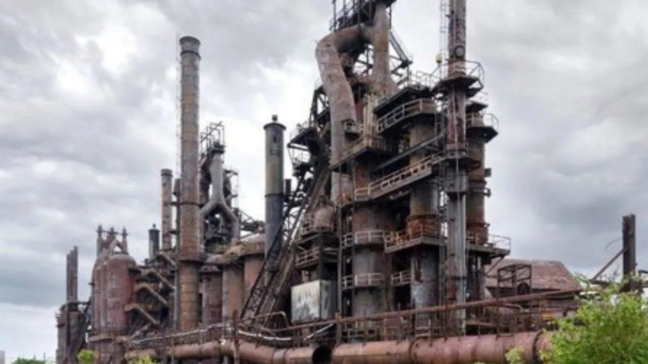  Steel factory in NYC Photograph:(X) 