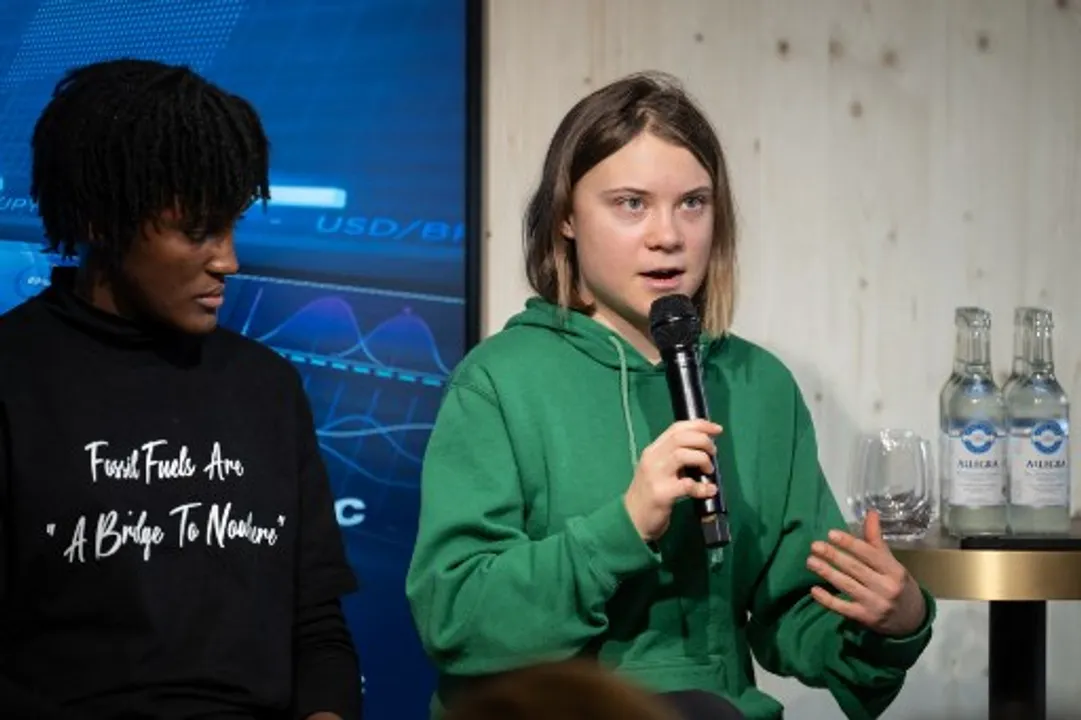  Sweden's Greta Thunberg (right) with Ugandan climate activist Vanessa Nakate (left).  Photograph:(AFP) 