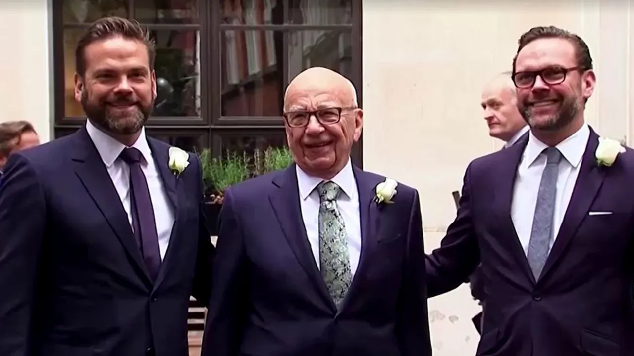  Rupert Murdoch with sons Photograph:(Reuters) 