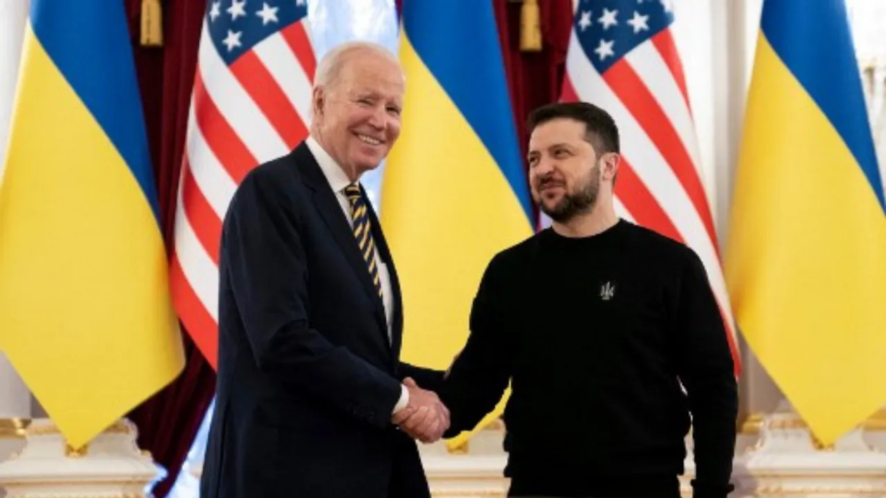  Joe Biden and Volodymyr Zelensky Photograph:(AFP) 