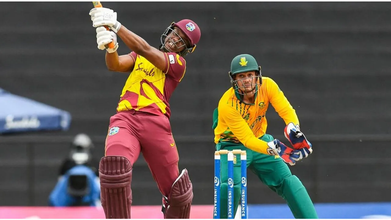  SA vs WI Photograph:(X) 