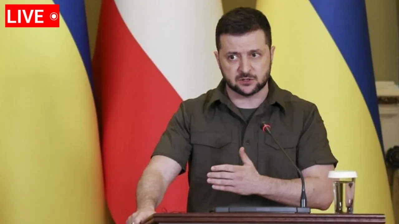  Ukrainian President Volodmyr Zelensky  Photograph:(AFP) 