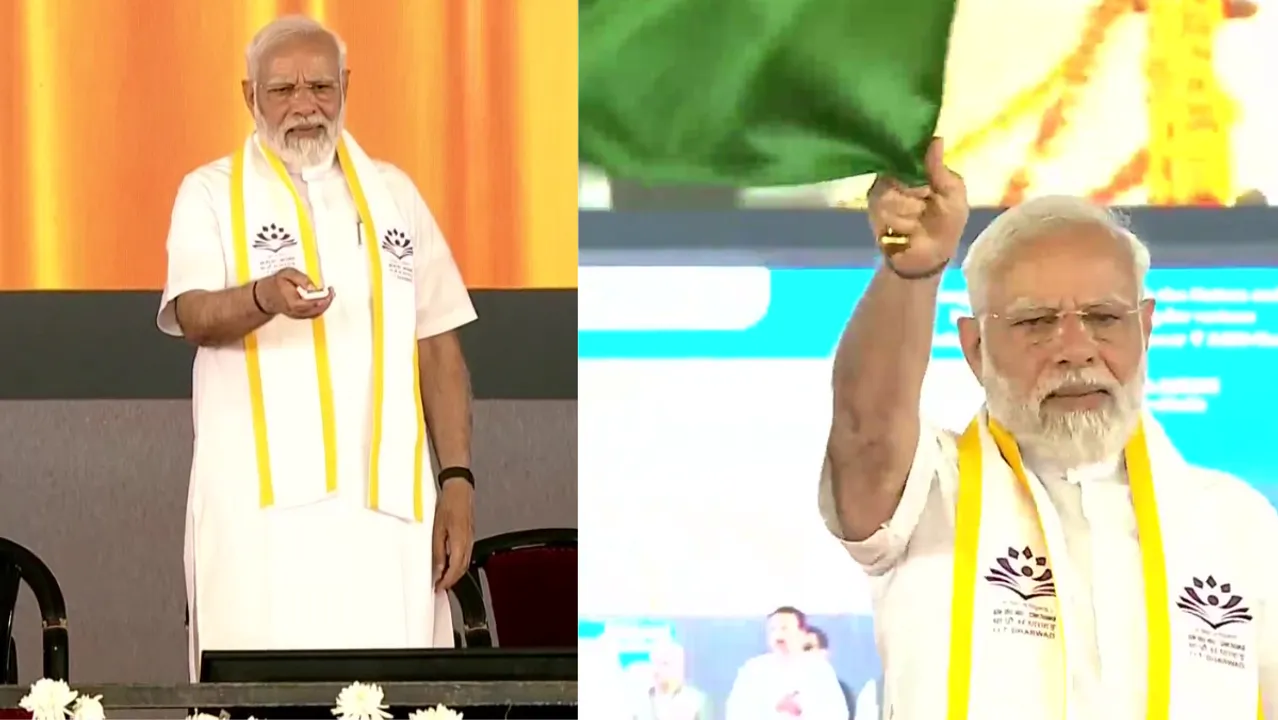  Modi inaugurates world's longest railway platform in Indian state of Karnataka Photograph:(X) 