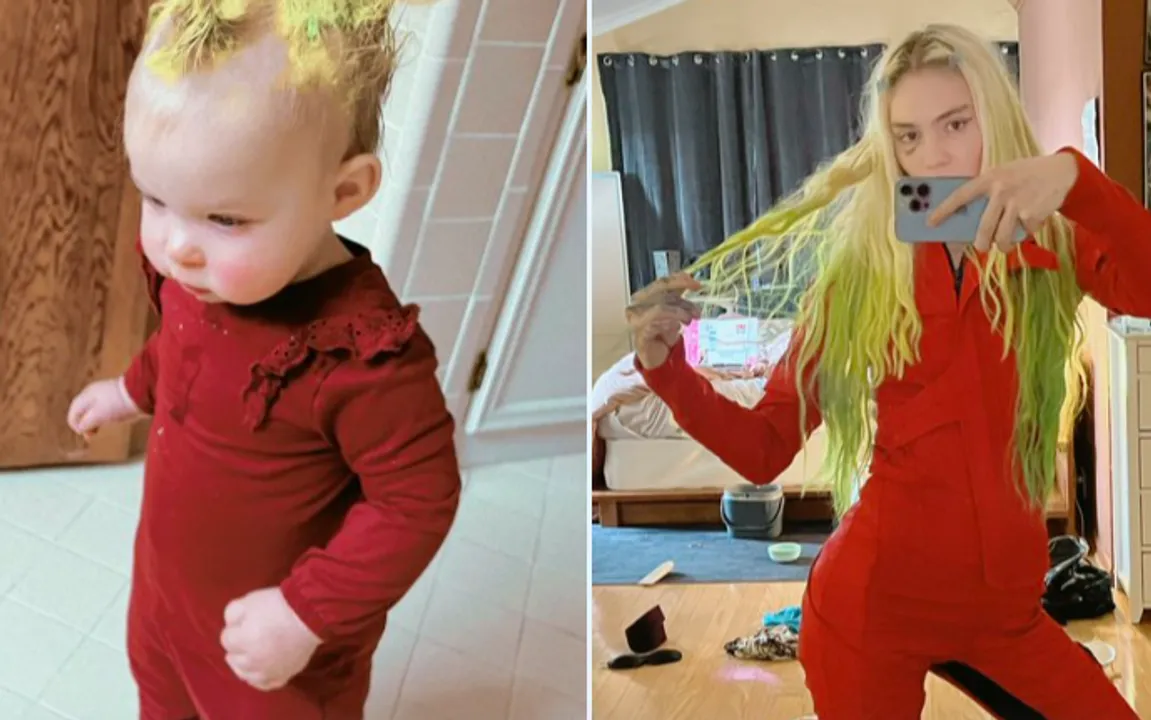  Grimes with daughter Photograph:(X) 