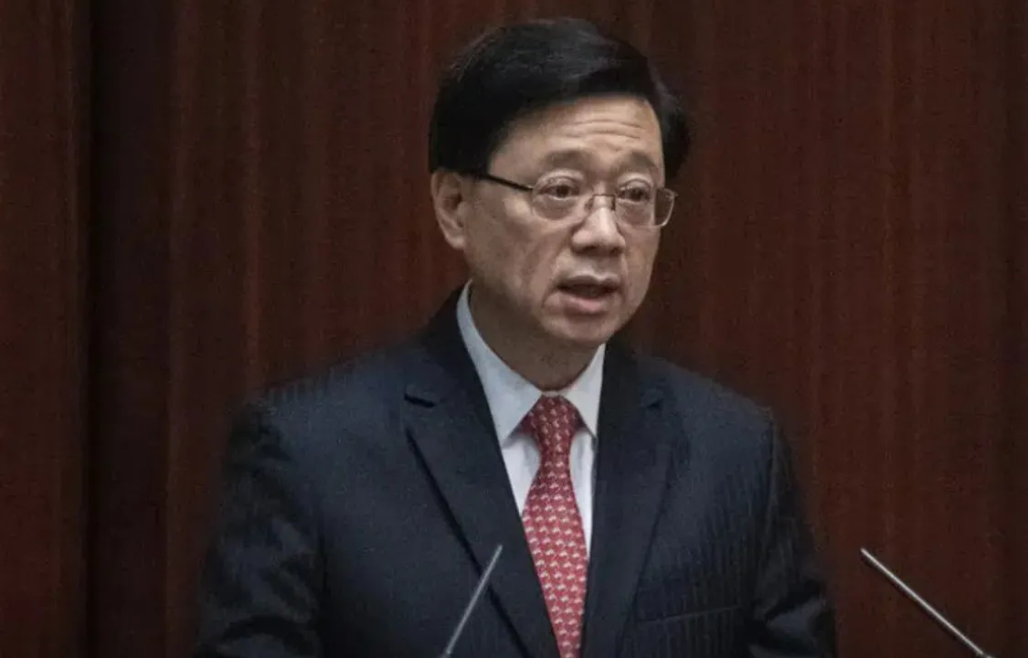  File photo of Hong Kong Chief Executive John Lee.  Photograph:(AP) 