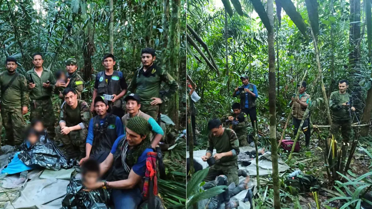  Four Colombian children found alive in jungle weeks after plane crash Photograph:(Reuters) 