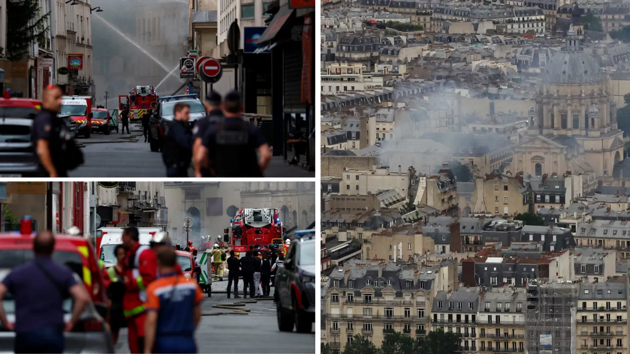  Paris fire Photograph:(Reuters) 