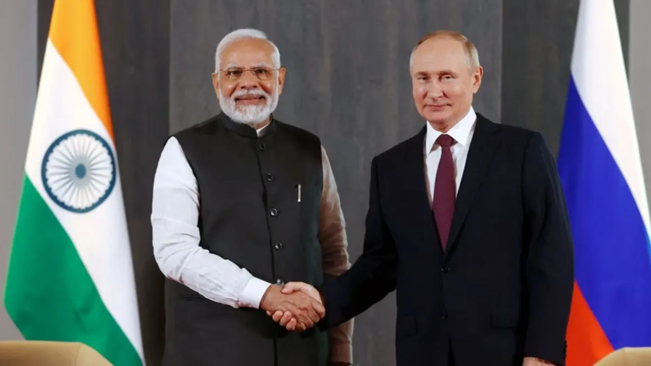  Modi and Putin  Photograph:(Reuters) 