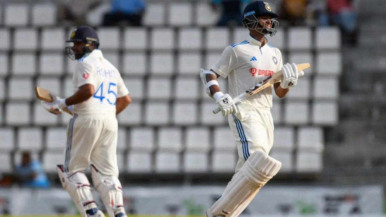  Jaiswal, Rohit stitch highest opening stand for India against WI in Tests Photograph:(X) 