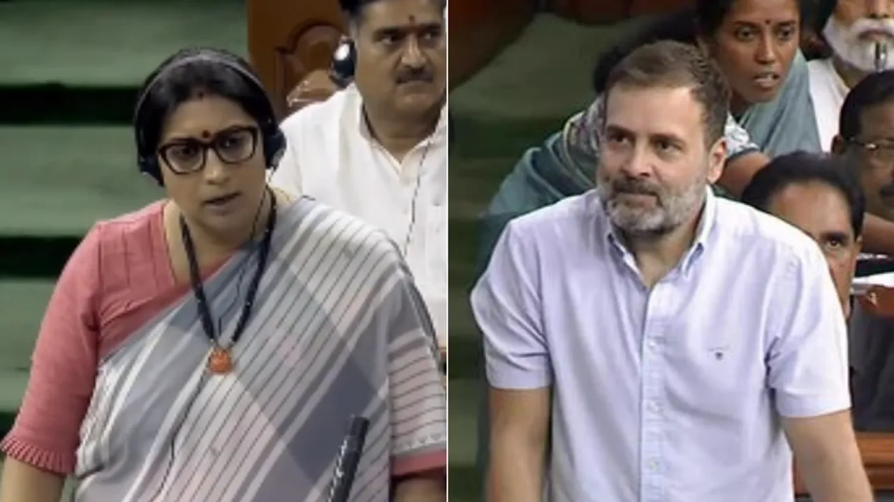  Smriti Irani and Rahul Gandhi Photograph:(X) 
