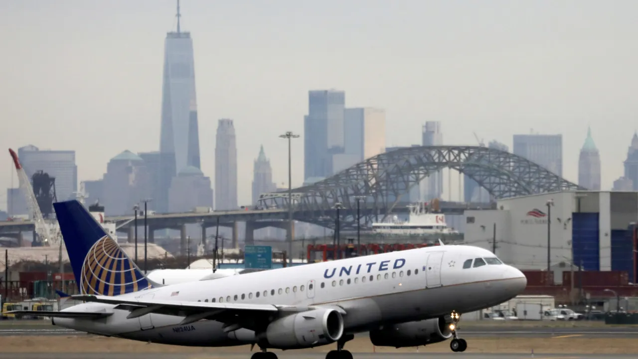  A United Airlines flight taking off from an airport. Photograph:(Reuters) 