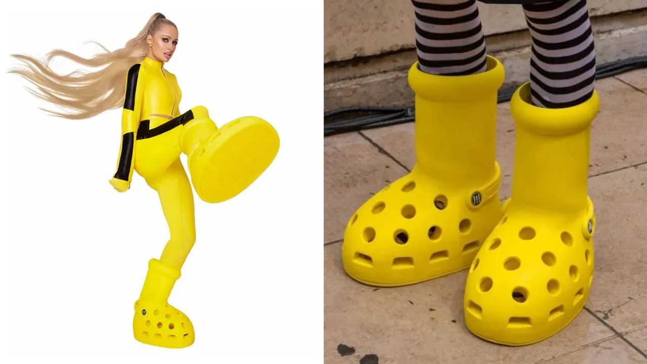  MSCHF's Big Yellow Boots Crocs Photograph:(Instagram) 