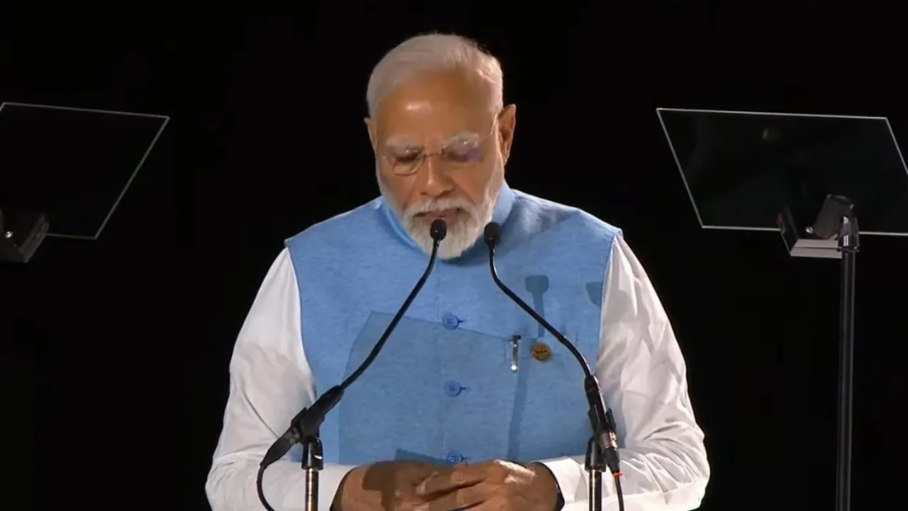  India's Prime Minister Narendra Modi at BRICS Business Forum 2023 in Johannesburg Photograph:(X) 