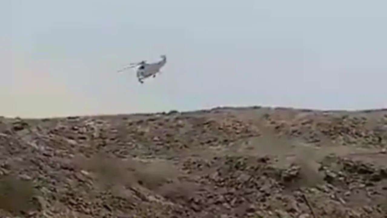  Pakistan's crashed helicopter  Photograph:(X) 