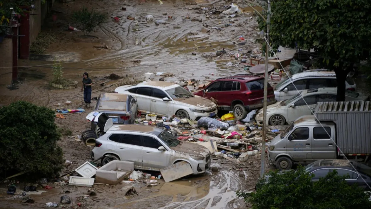  Typhoon Haikui, which initially made landfall in China's Fujian province on September 5, has since weakened to a tropical storm.  Photograph:(Reuters) 