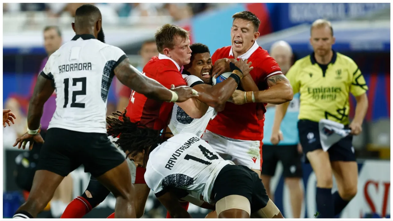  Rugby WC: Wales's victory over Fiji raises hopes of emulating 2019 SF spot Photograph:(Reuters) 