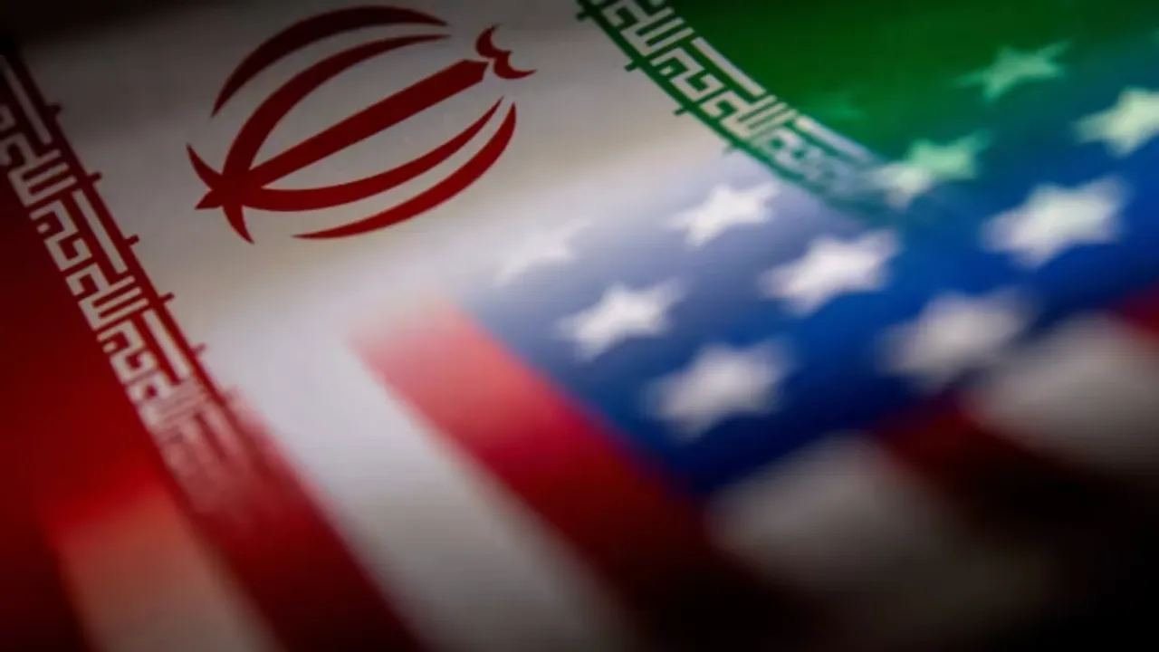  Iran's and U.S.' flags are seen printed on paper in this illustration Photograph:(Reuters) 