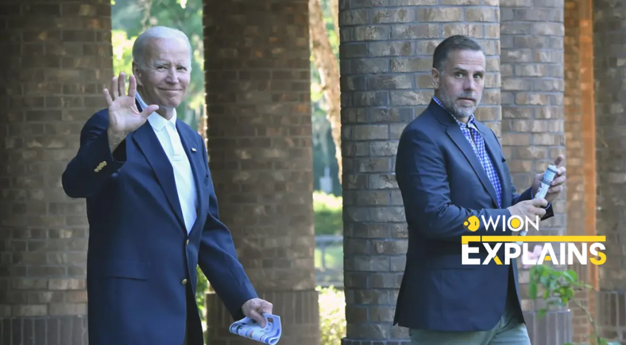  Joe Biden and his son Hunter Photograph:(AFP) 