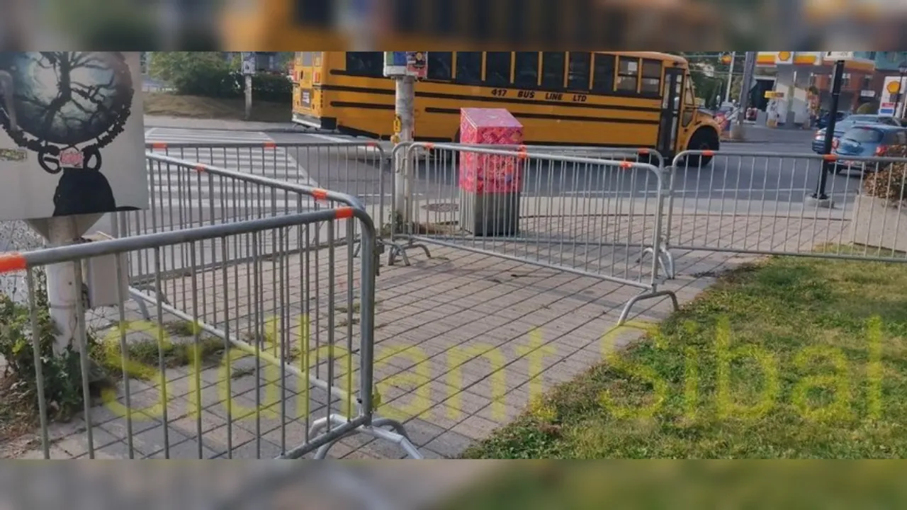  Barricades put up for the first time by Canadian authorities Photograph:(WION) 