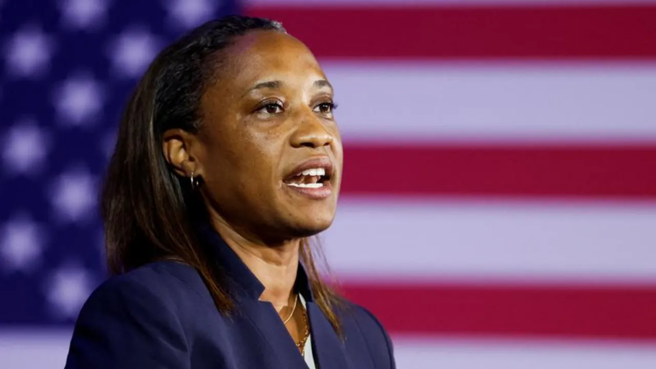  Emily’s List President Laphonza Butler replaces late Dianne Feinstein as California senator Photograph:(Reuters) 