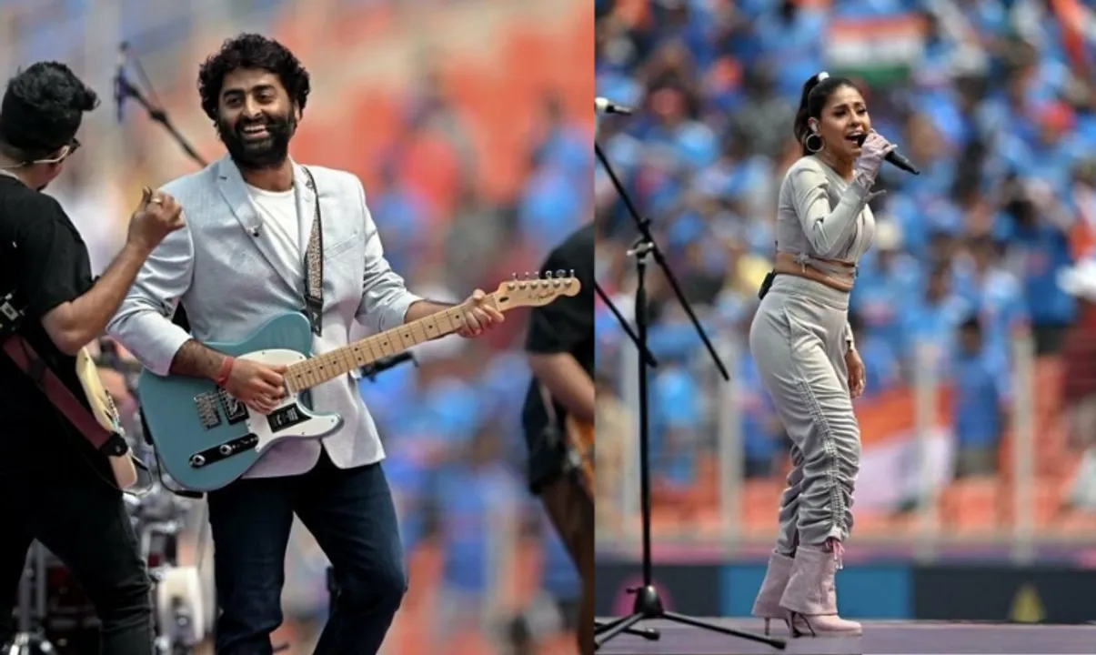  Arjit Singh and Sunidhi Chauhan perform at IND vs PAK match Photograph:(X) 