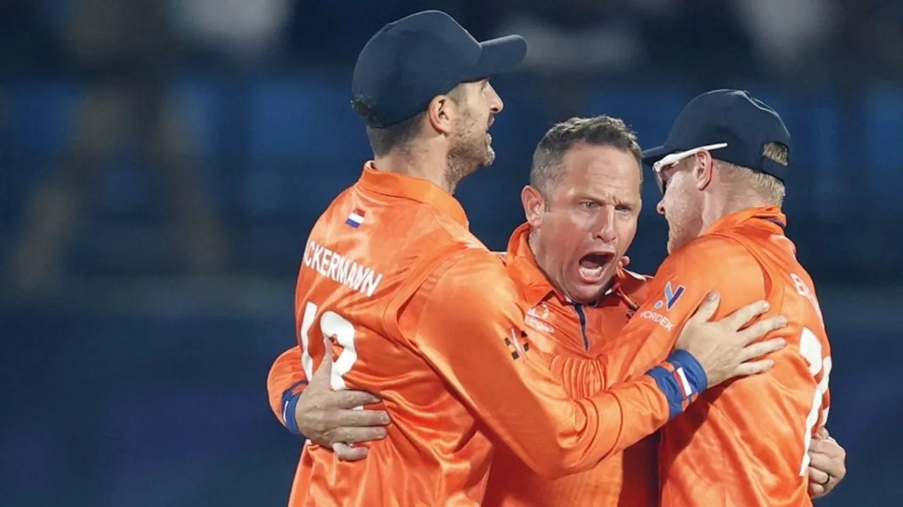  Netherlands haunt South Africa yet again in another World Cup upset with 38-run win in Dharamsala  Photograph:(X) 
