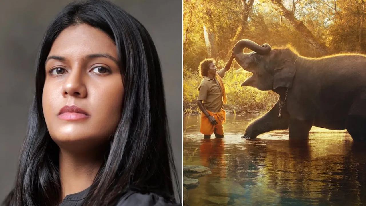  File image of Kartiki Gonsalves and poster of The Elephant Whisperers Photograph:(X) 