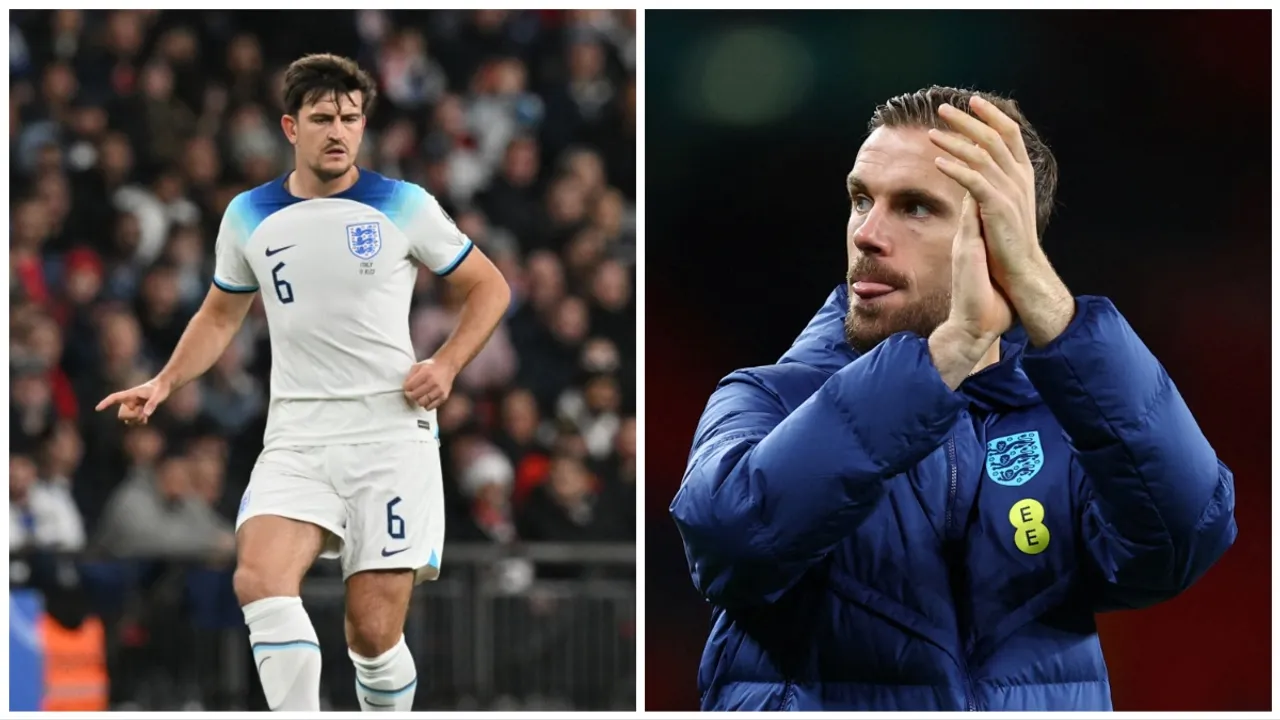  England star Harry Maguire comes in support of Jordan Henderson Photograph:(Agencies) 