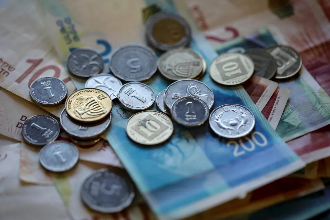  Israeli Shekel banknotes and coins Photograph:(Reuters) 