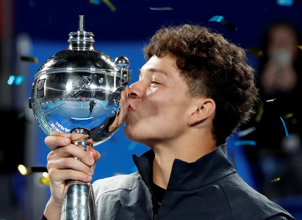  Japan Open: Ben Shelton wins maiden ATP Tour Title, defeats Aslan Karatsev Photograph:(Reuters) 
