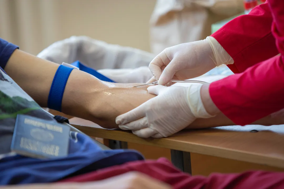  Blood transfusion  Photograph:(Agencies) 